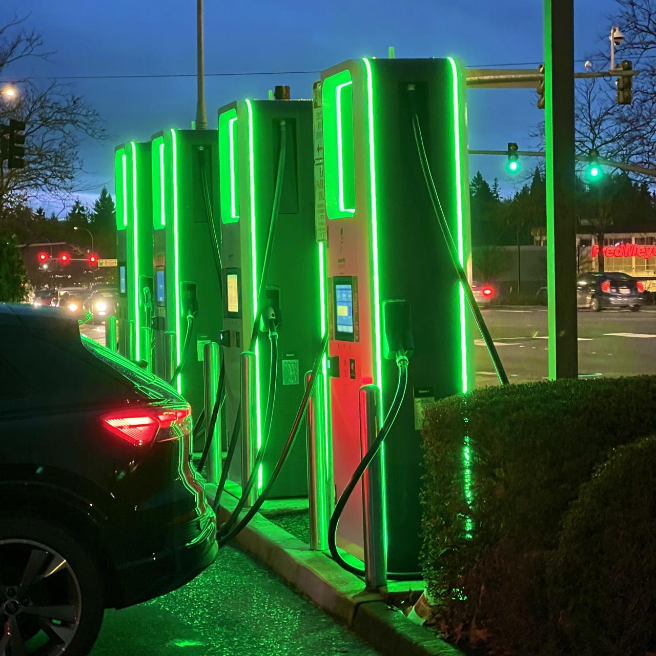 Electrify America charging station in Redmond Washington