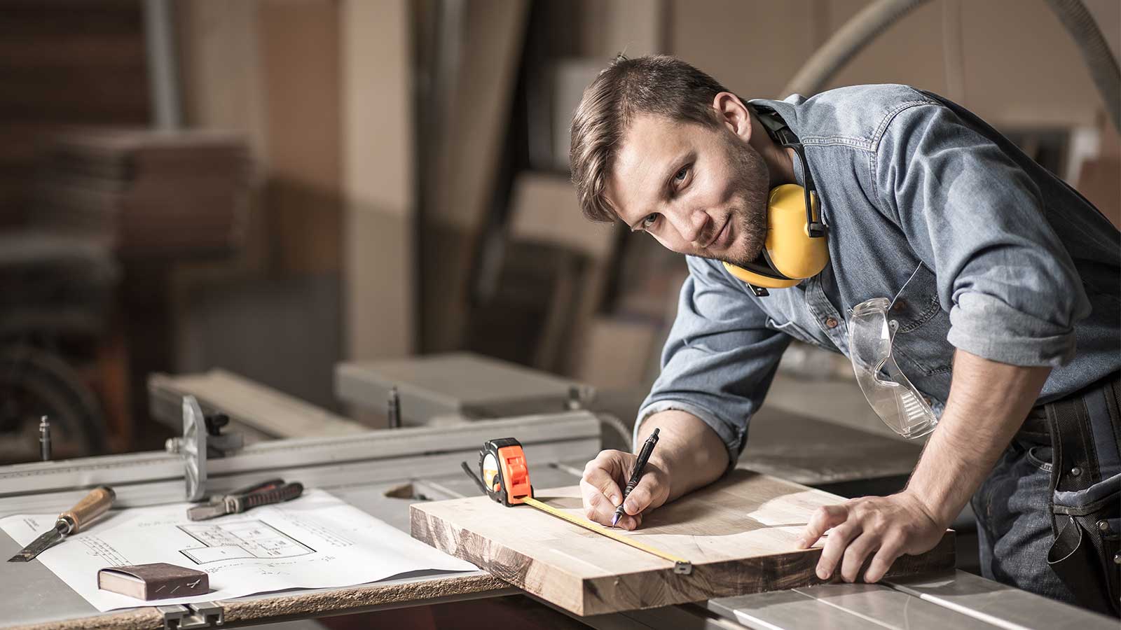 Smiling carpenter